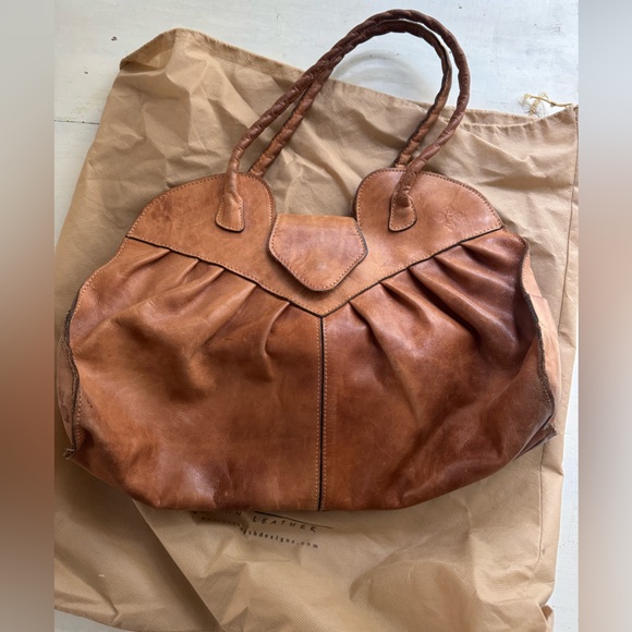 Patricia Nash Tan Leather Shoulder Bag Large Lionel Purse - Picture 2 of 16